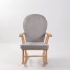 DSC_8976 Upholstered Wooden Nursery Rocking Chair