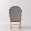 DSC_8986 Upholstered Wooden Nursery Rocking Chair