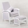 Gray nursery glider chair with ottoman for OEM furniture collections