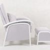 Upholstered Nursery Glider Chair with Ottoman