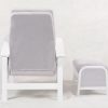 Upholstered Nursery Glider Chair with Ottoman