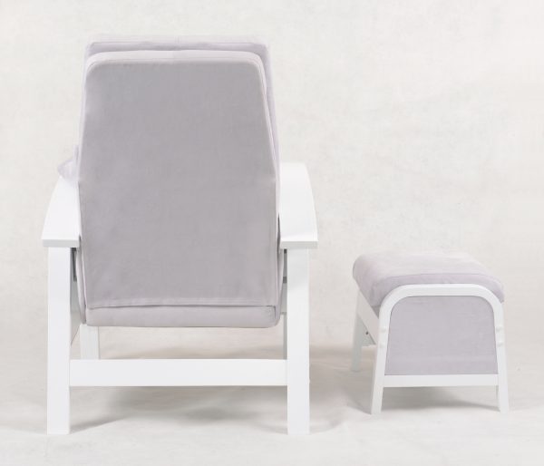 Upholstered Nursery Glider Chair with Ottoman