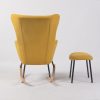 Wingback Nursery Rocking Chair with Wooden Base