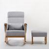 DSC_9328 拷贝 0 Upholstered Wooden Nursery Rocking Chair with Ottoman