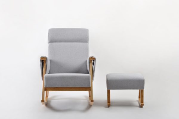 DSC_9328 拷贝 1 Upholstered Wooden Nursery Rocking Chair with Ottoman