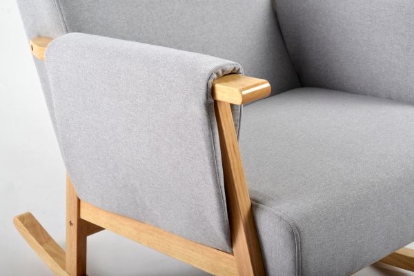 DSC_9338 拷贝 Upholstered Wooden Nursery Rocking Chair with Ottoman