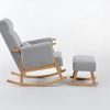 DSC_9345 拷贝 Upholstered Wooden Nursery Rocking Chair with Ottoman