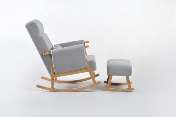 DSC_9345 拷贝 Upholstered Wooden Nursery Rocking Chair with Ottoman