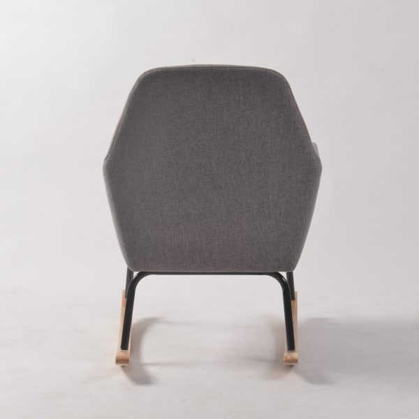 DSC_9348 Modern Upholstered Nursery Rocking Chair