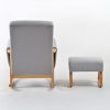 DSC_9350 拷贝 Upholstered Wooden Nursery Rocking Chair with Ottoman