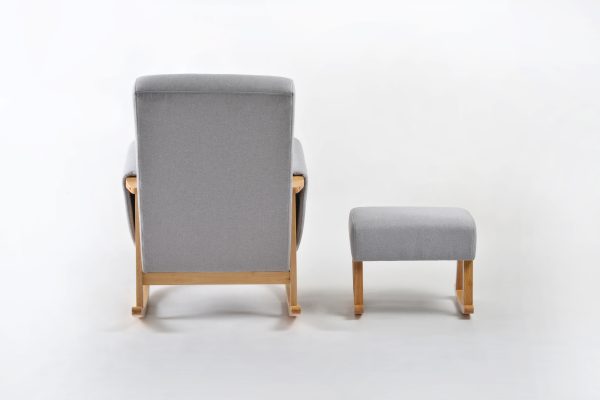 DSC_9350 拷贝 Upholstered Wooden Nursery Rocking Chair with Ottoman