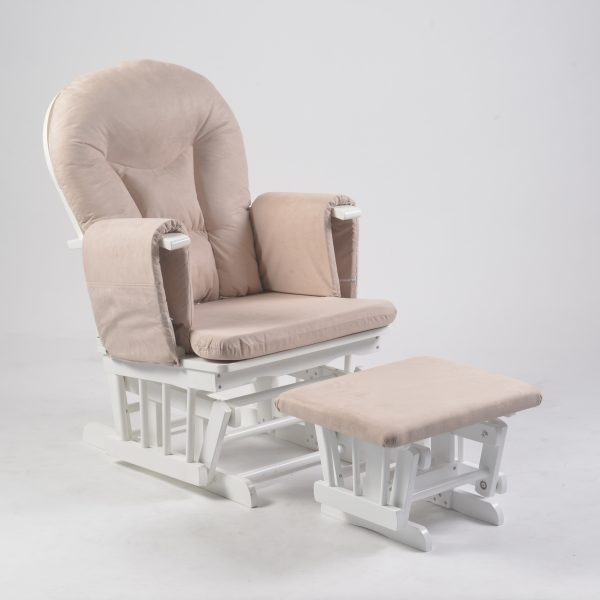 DSC_9358 副本 Padded Wooden Nursery Glider Chair with Ottoman