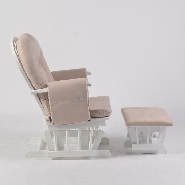 DSC_9361 副本 Padded Wooden Nursery Glider Chair with Ottoman