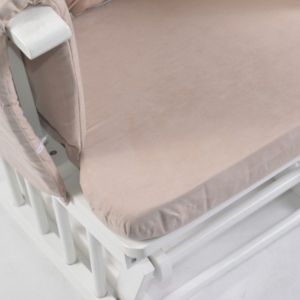 DSC_9368 Padded Wooden Nursery Glider Chair with Ottoman