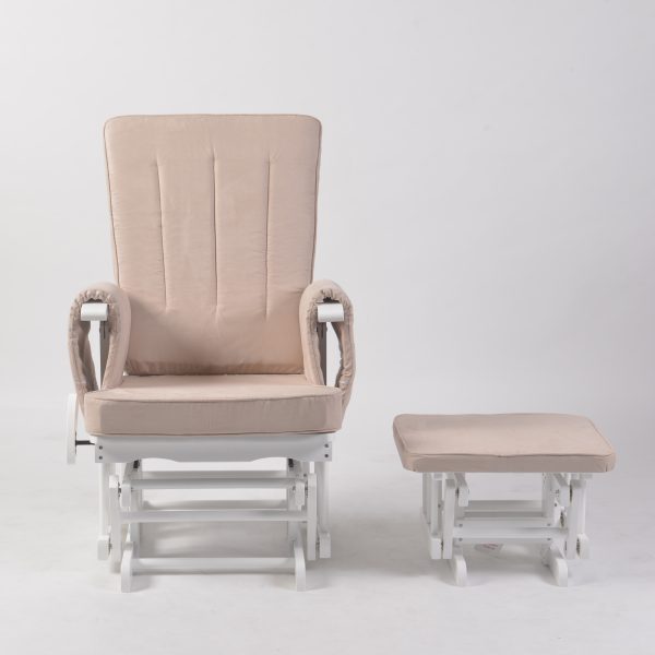 DSC_9377 Wooden Nursery Glider Chair with Ottoman