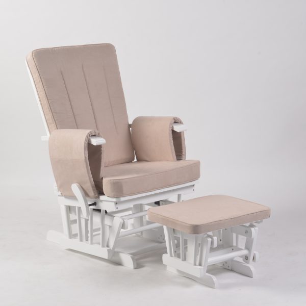 DSC_9378 Wooden Nursery Glider Chair with Ottoman