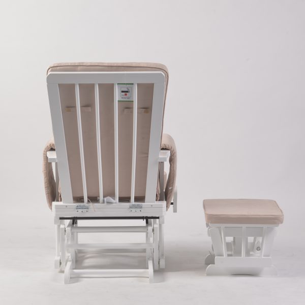 DSC_9380 Wooden Nursery Glider Chair with Ottoman