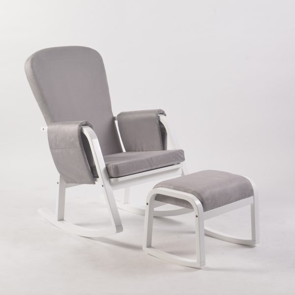 DSC_9384 Modern Rocking Chair with Ottoman | Upholstered Lounge Chair for Living Room