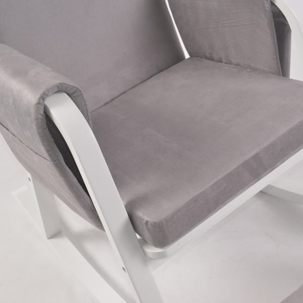 DSC_9386 Modern Rocking Chair with Ottoman | Upholstered Lounge Chair for Living Room
