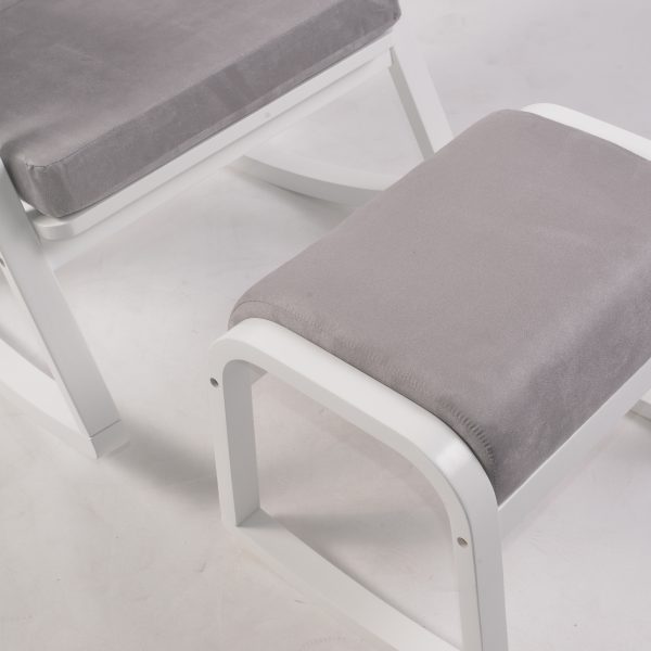 DSC_9387 Modern Rocking Chair with Ottoman | Upholstered Lounge Chair for Living Room
