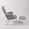 DSC_9390 Modern Rocking Chair with Ottoman | Upholstered Lounge Chair for Living Room