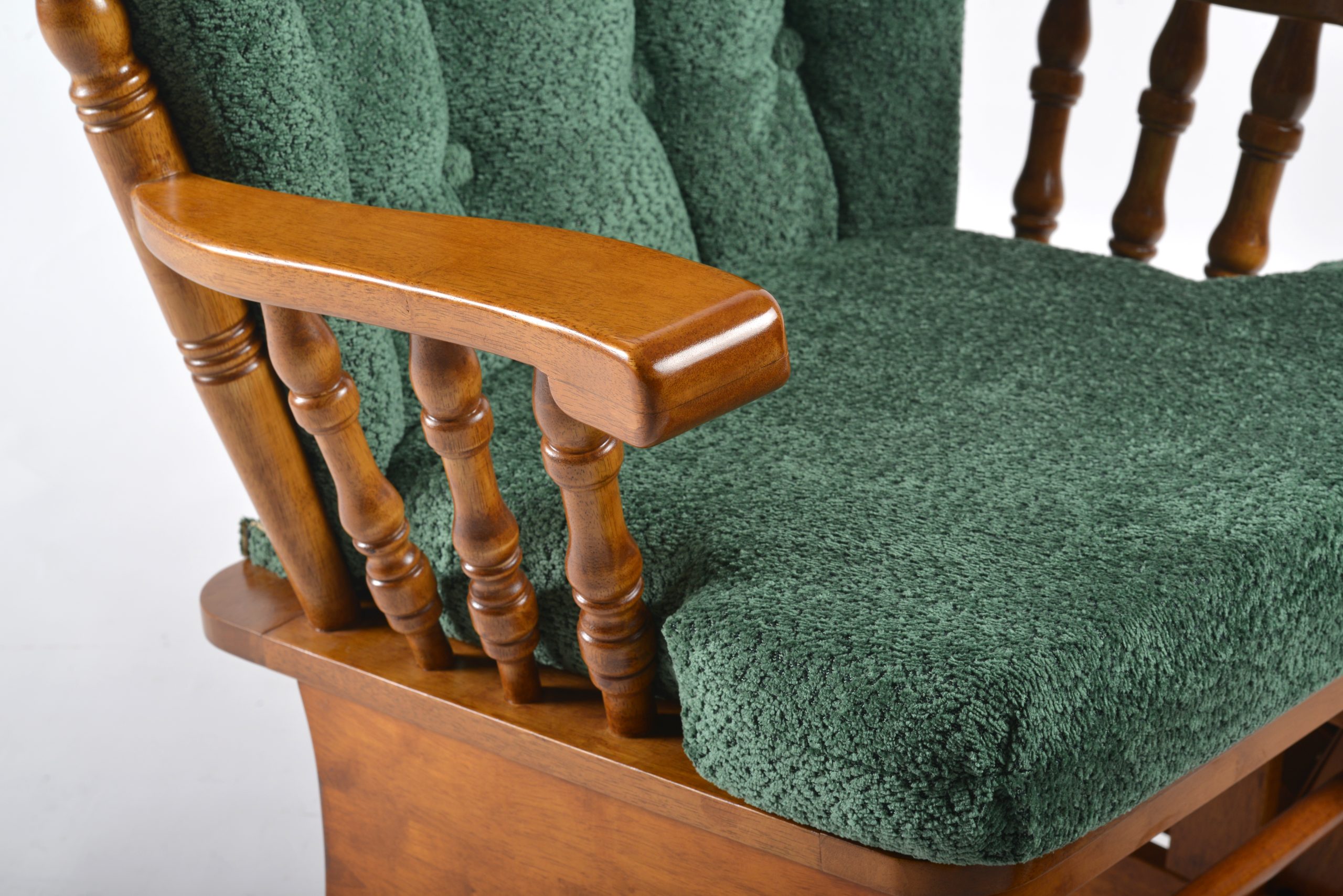 DSC_9393 拷贝 Wooden Wingback Nursery Glider Chair with Ottoman