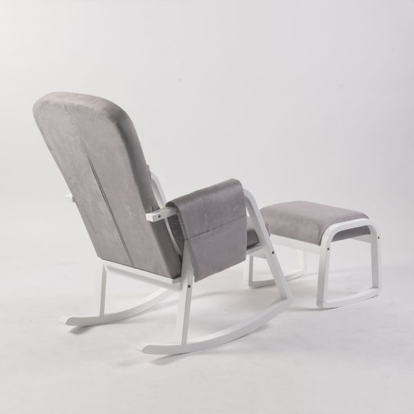 DSC_9394 Modern Rocking Chair with Ottoman | Upholstered Lounge Chair for Living Room