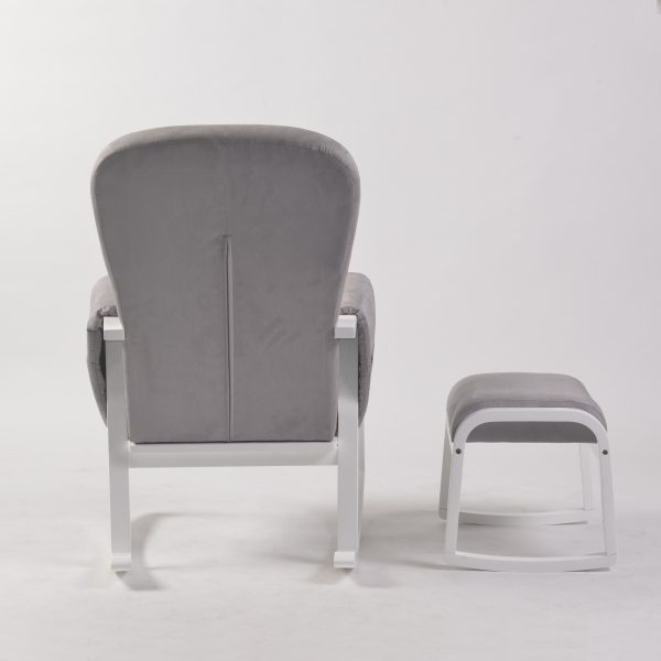 DSC_9395 Modern Rocking Chair with Ottoman | Upholstered Lounge Chair for Living Room