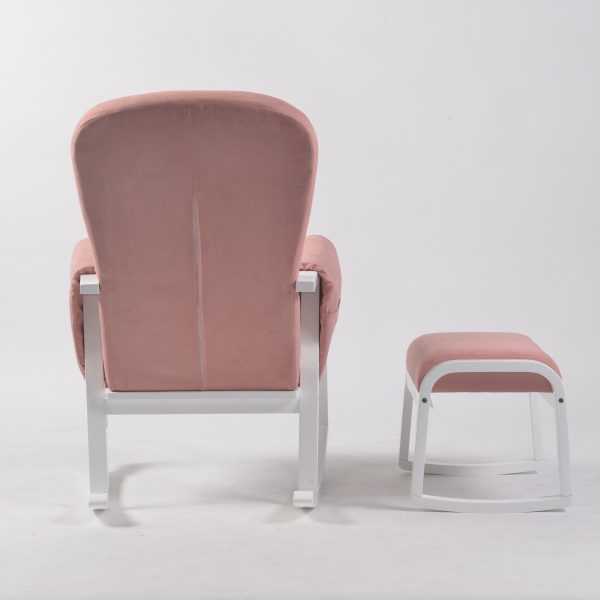 DSC_9398 Modern Rocking Chair with Ottoman | Upholstered Lounge Chair for Living Room