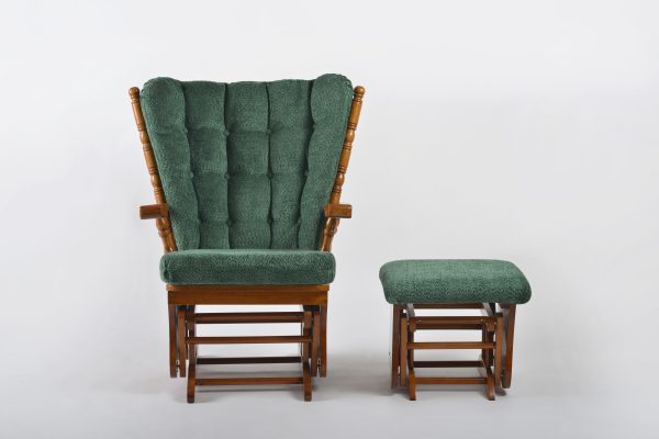 DSC_9402 拷贝1 Wooden Wingback Nursery Glider Chair with Ottoman