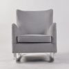 DSC_9512 Wingback Upholstered Nursery Rocking Chair