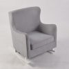 DSC_9518 Wingback Upholstered Nursery Rocking Chair
