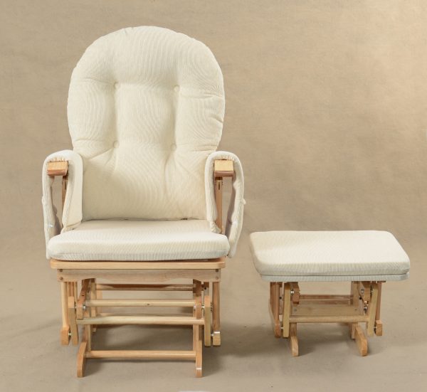 Classic Nursery Glider Chair with Ottoman
