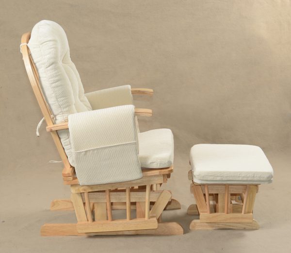 Classic Nursery Glider Chair with Ottoman