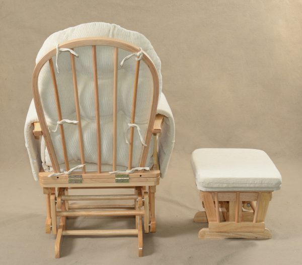 Classic Nursery Glider Chair with Ottoman