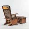 Img0021 Button Tufted Wooden Nursery Glider Chair with Ottoman