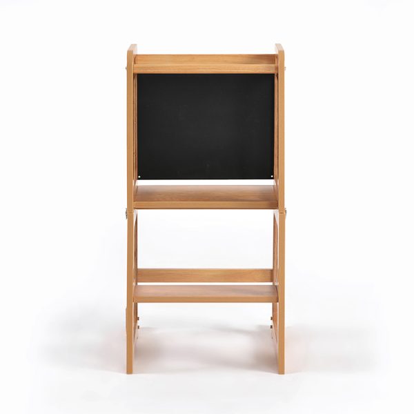 TH014 本色 (1) 2-in-1 Convertible Learning Tower and Kids Table with Chalkboard