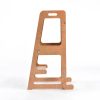TH014 本色 (11) 2-in-1 Convertible Learning Tower and Kids Table with Chalkboard