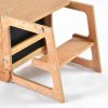 TH014 本色 (14) 2-in-1 Convertible Learning Tower and Kids Table with Chalkboard