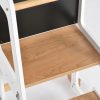 TH014 白 (4) 2-in-1 Convertible Learning Tower and Kids Table with Chalkboard