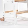 TH014 白 (6) 2-in-1 Convertible Learning Tower and Kids Table with Chalkboard