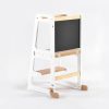 2-in-1 Convertible Learning Tower with Chalkboard 2-in-1 convertible learning tower with wooden platform and built-in chalkboard