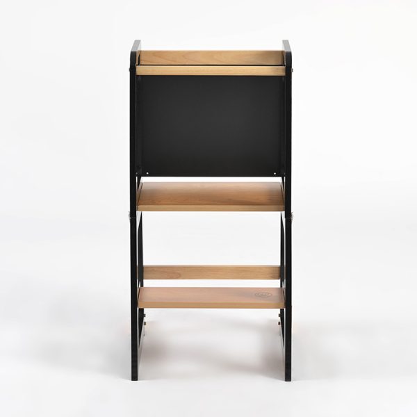 TH014 黑 (1) 2-in-1 Convertible Learning Tower and Kids Table with Chalkboard