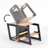 TH014 黑 (16) 2-in-1 Convertible Learning Tower and Kids Table with Chalkboard