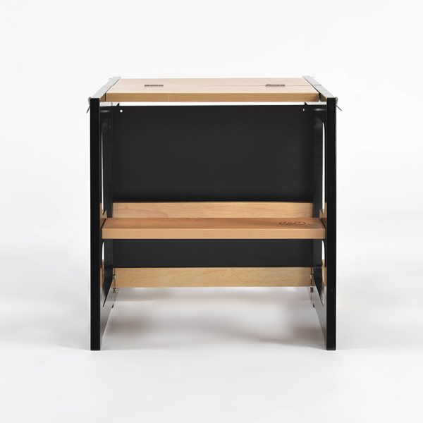 TH014 黑 (17) 2-in-1 Convertible Learning Tower and Kids Table with Chalkboard