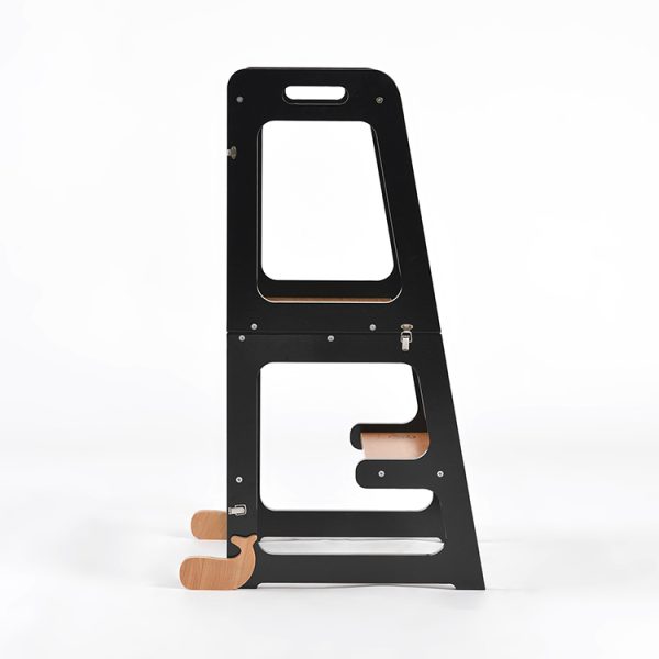 TH014 黑 (7) 2-in-1 Convertible Learning Tower and Kids Table with Chalkboard
