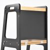 TH014 黑 (9) 2-in-1 Convertible Learning Tower and Kids Table with Chalkboard