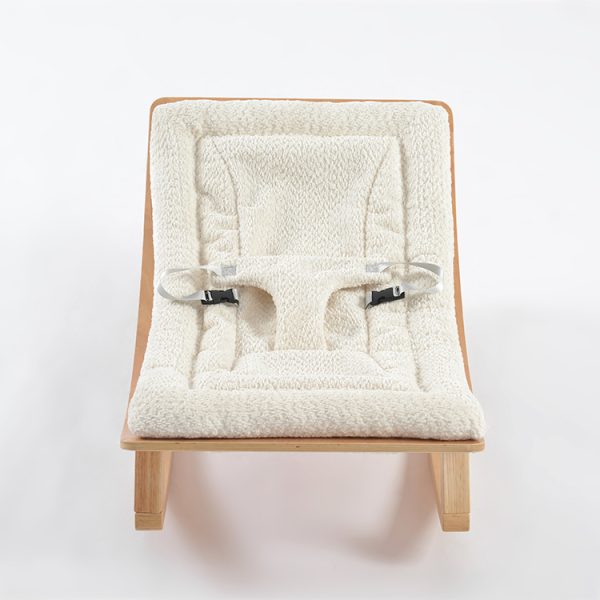 TH061 粒绒 (1) Wooden Baby Rocker with Soft Padded Seat