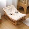 TH061 粒绒 (11) Wooden Baby Rocker with Soft Padded Seat