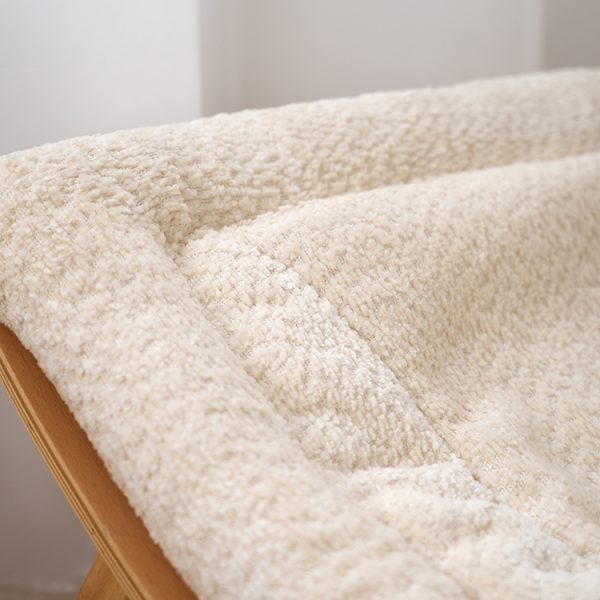 TH061 粒绒 (15) Wooden Baby Rocker with Soft Padded Seat